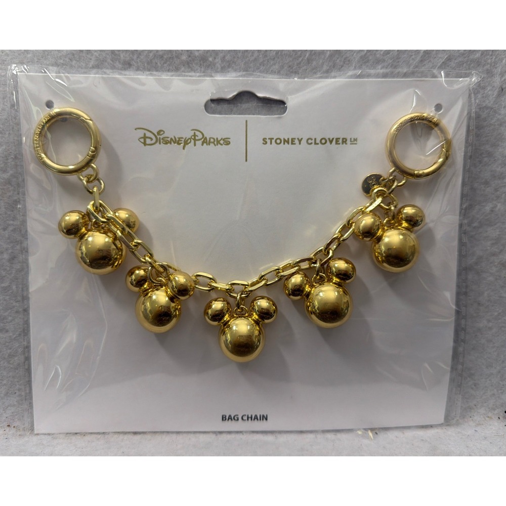 Disney Parks x Stoney Clover Lane Mickey Mouse Icon Bag Charm/Chain NWT